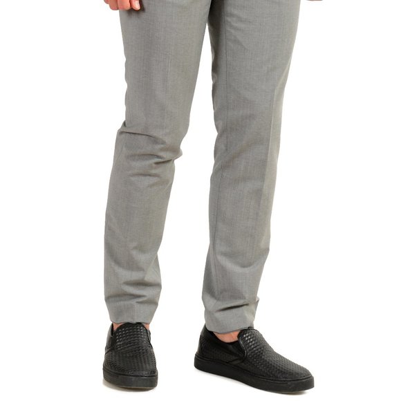 Hugo Boss Men's "Hesten194" Gray Wool Dress Pants - Picture 2 of 6